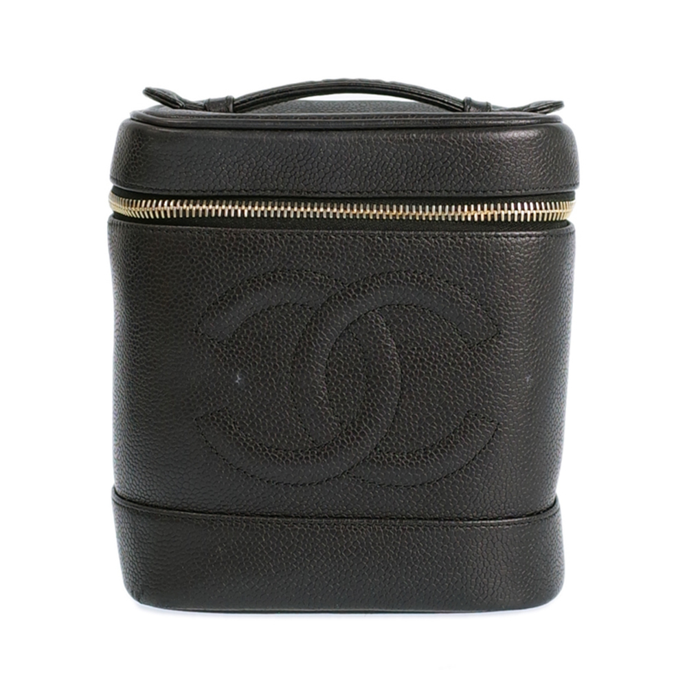 Chanel Cocomark Vanity Bag Case Black